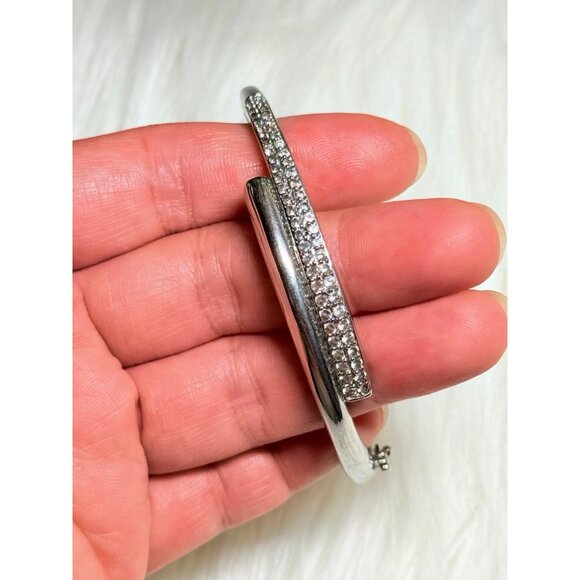 Pave Cz Bypass Design Bangle - Picture 6 of 11